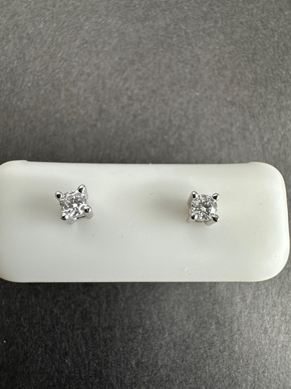 3mm round Moissanite Sterling Silver Stud Earrings